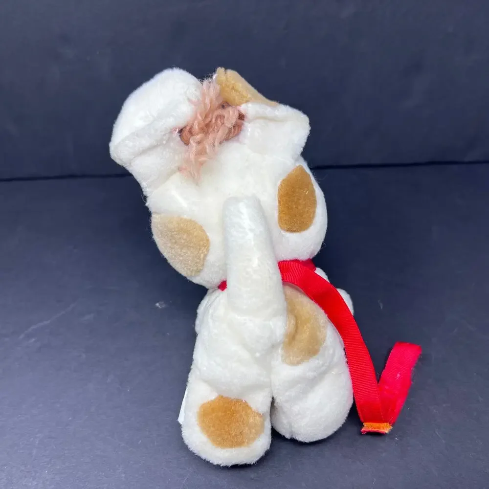 Cabbage Patch Kids Pets‎ Puppy Dog Plush Cream Brown Red Collar Leash 1986 VTG
